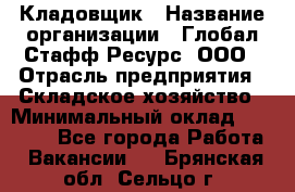 Кладовщик › Название организации ­ Глобал Стафф Ресурс, ООО › Отрасль предприятия ­ Складское хозяйство › Минимальный оклад ­ 20 000 - Все города Работа » Вакансии   . Брянская обл.,Сельцо г.